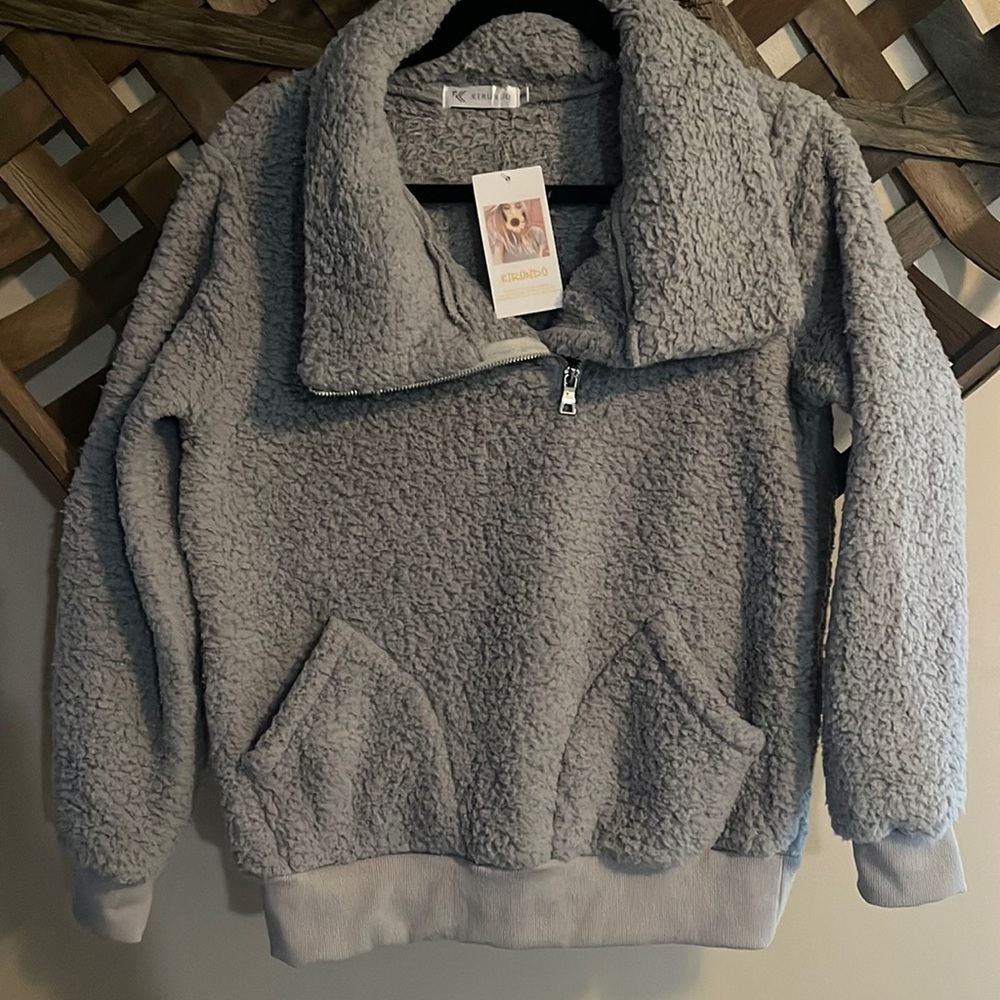 BNWT Kirundo Gray Fleece Jacket/Coat  Size Small
